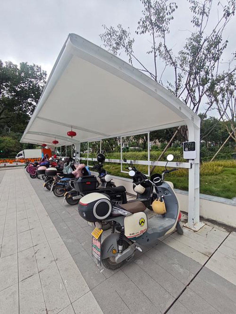 膜结构车棚：现代城市中的新气象